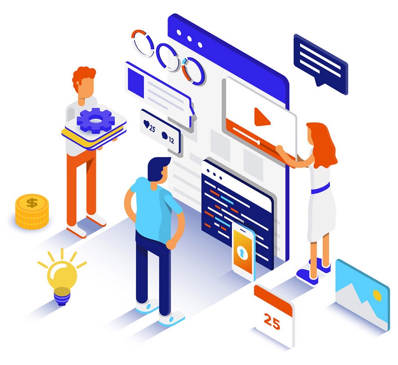 Modern flat design isometric illustration of Seo Optimization. Can be used for website and mobile website or Landing page. Easy to edit and customize. Vector illustration